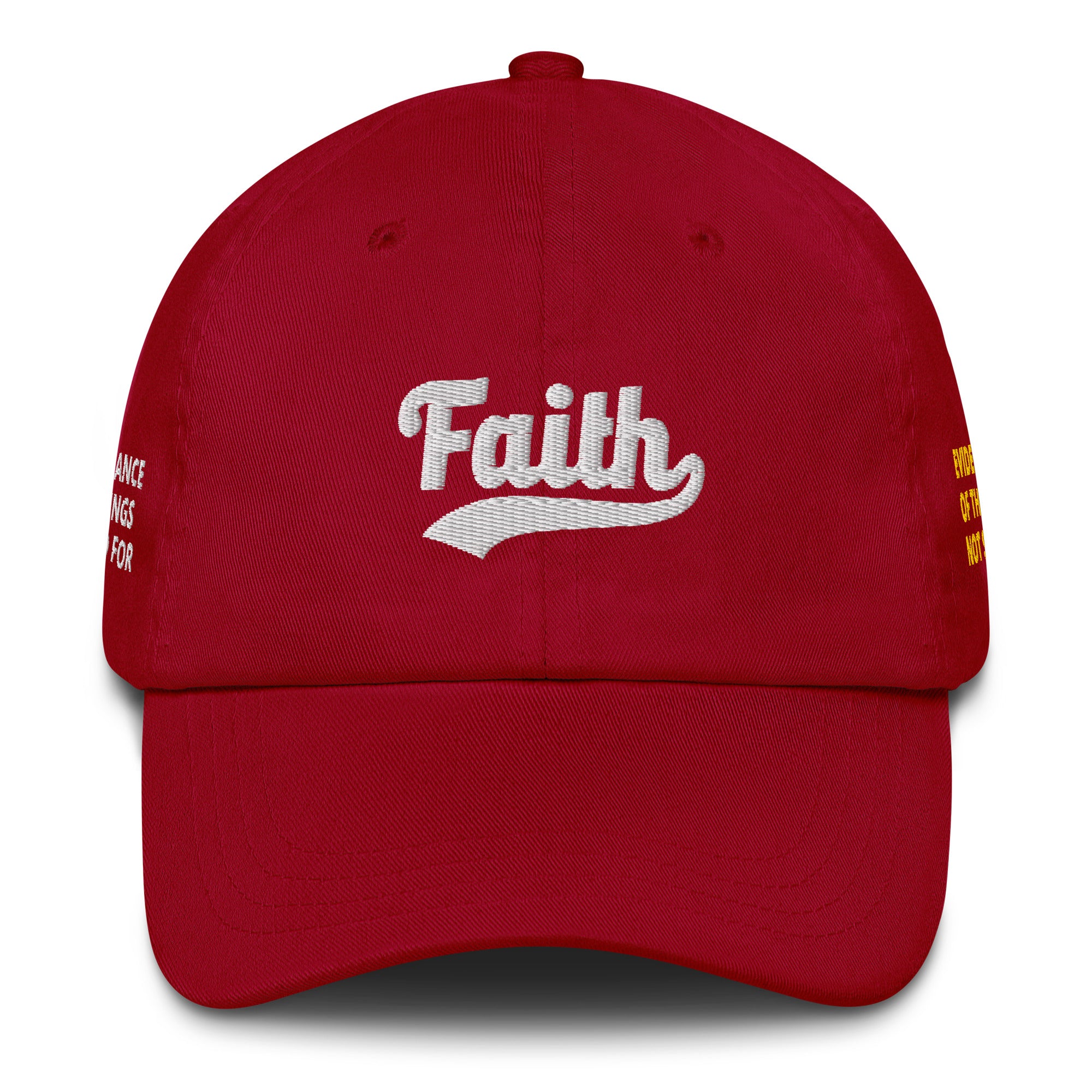 Faith (Hebrews 11:1) Dad Hat - Red