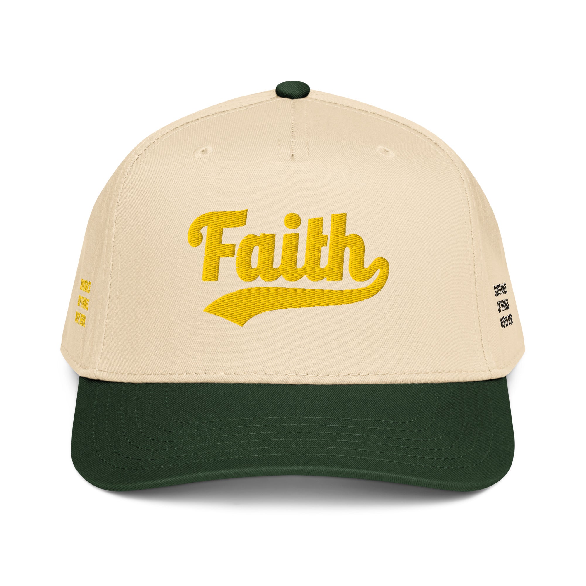 Faith (Hebrews 11:1) Otto Cap - Yellow/Black Stitch