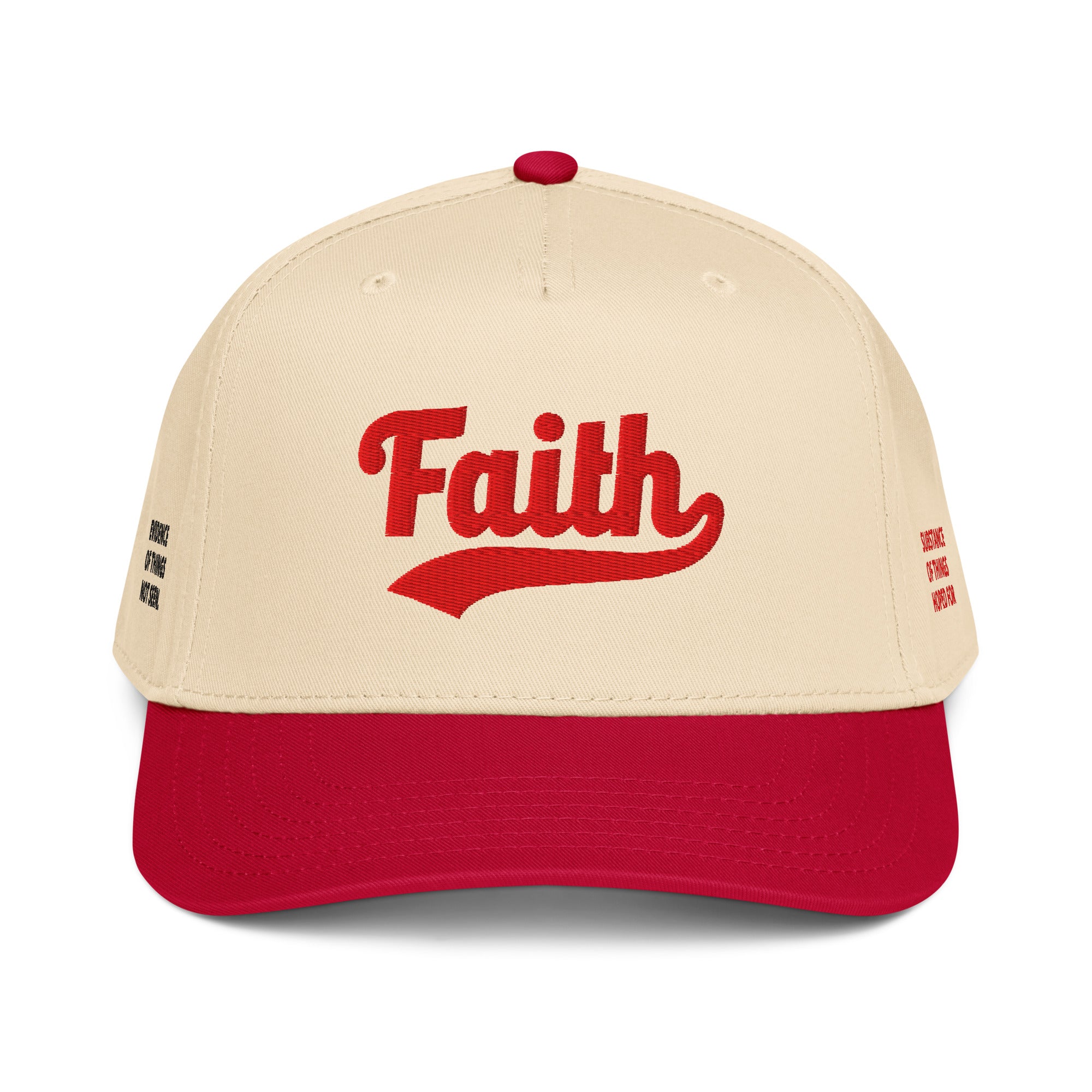 Faith (Hebrews 11:1) Otto Cap - Red/black Stitch